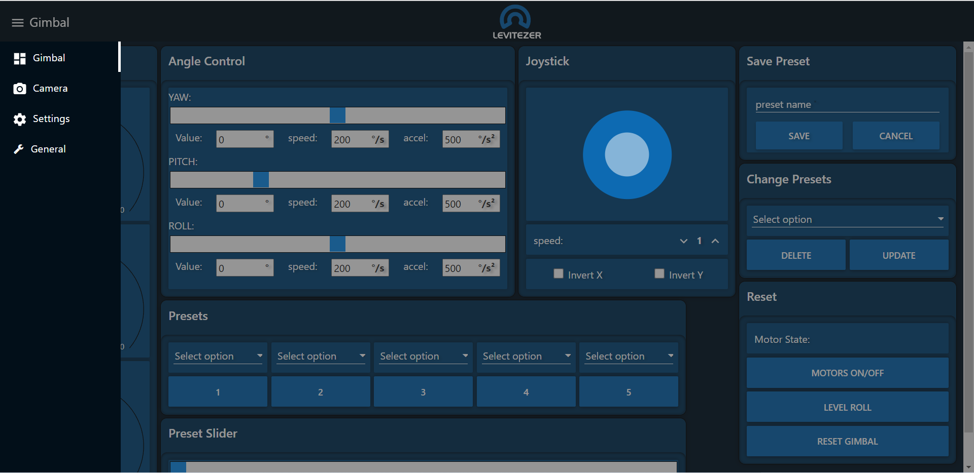 Screenshot of the Levitezer.